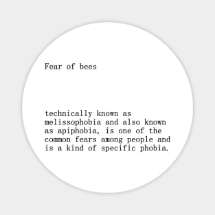 Fear of bees definition Magnet